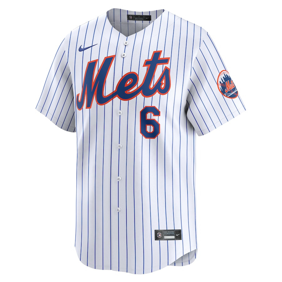 Alternative view of Starling Marte 6 New York Mets Home Limited Player Men Baseball Jersey - White 