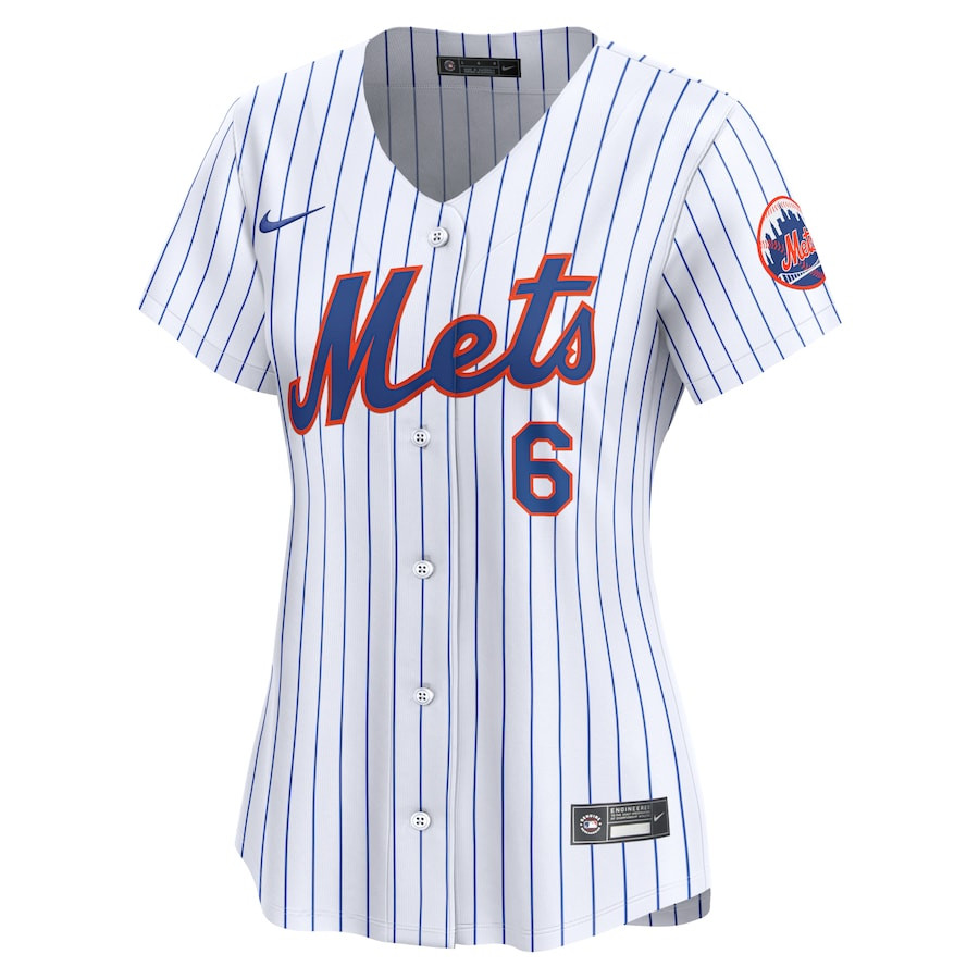 Alternative view of Starling Marte 6 New York Mets Women Home Limited Player Baseball Jersey - White 