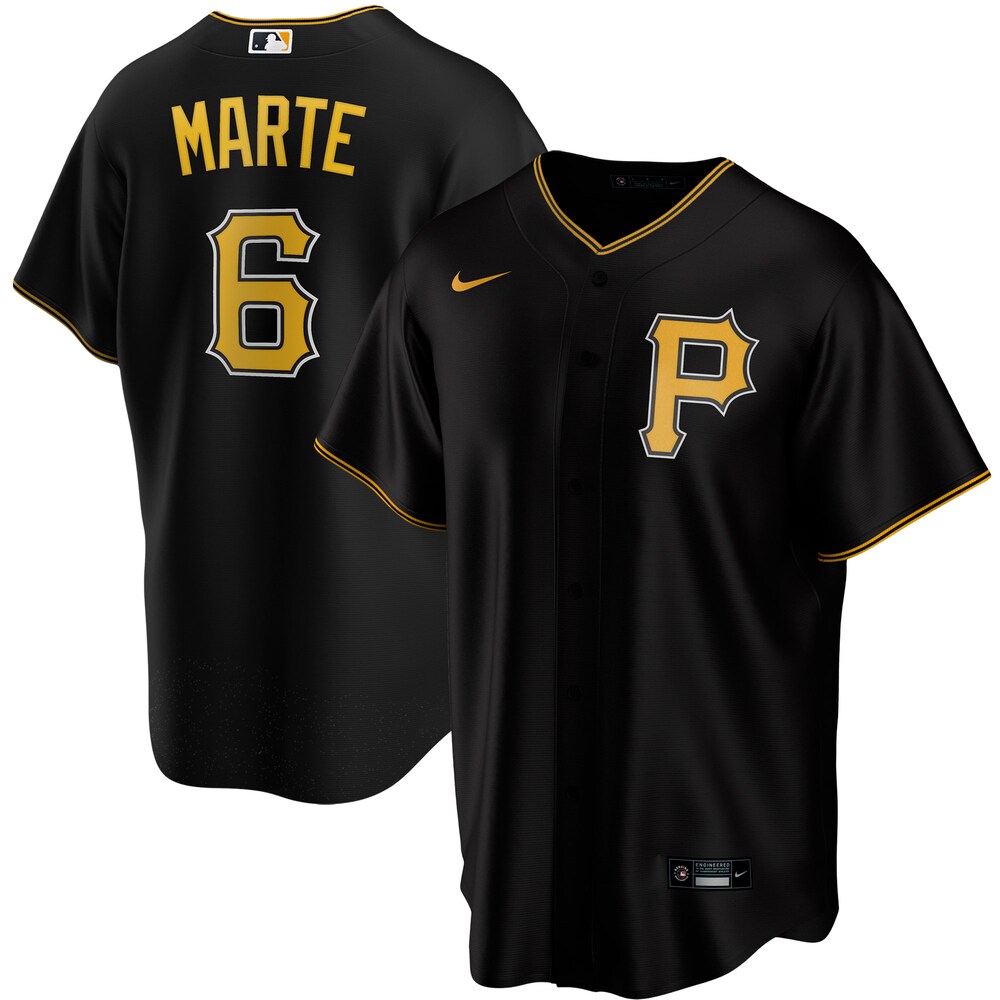 Starling Marte Pittsburgh Pirates Alternate 2020 Player Baseball Jersey - Black