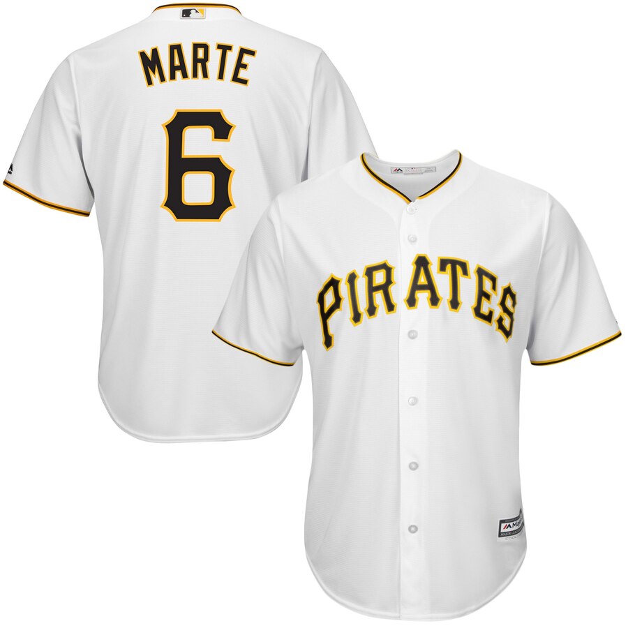 Starling Marte Pittsburgh Pirates Majestic Cool Base Player Baseball Jersey - White