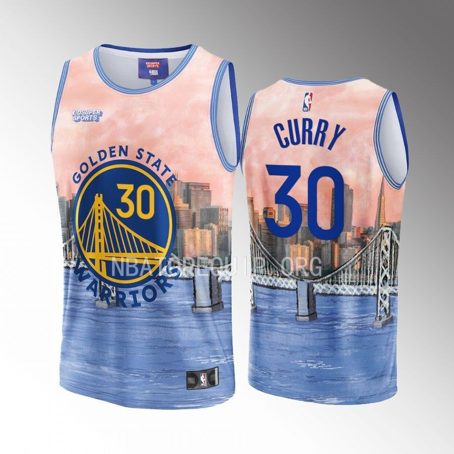 Stephen Curry 30 Golden State Warriors NBA & KidSuper Studios Unisex Hometown Basketball Jersey - JS753 
