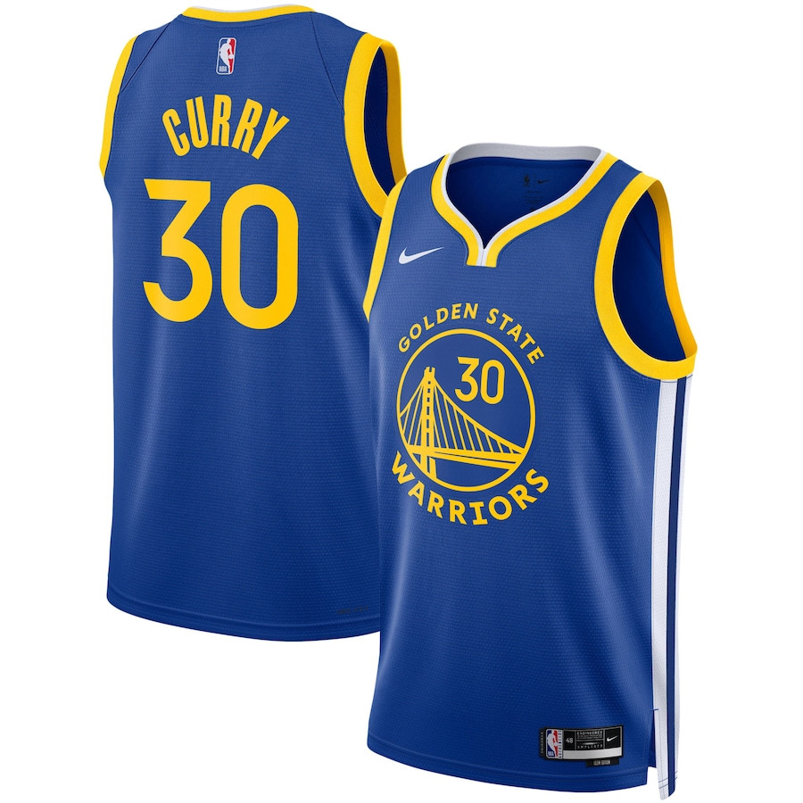 Stephen Curry 30 Golden State Warriors Swingman Basketball Jersey - Icon Swingman - Royal - JS658 
