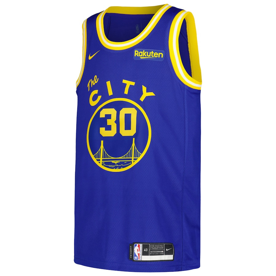 Alternative view of Stephen Curry 30 Golden State Warriors Swingman Men Basketball Jersey - Classic Edition - Royal - JS210 