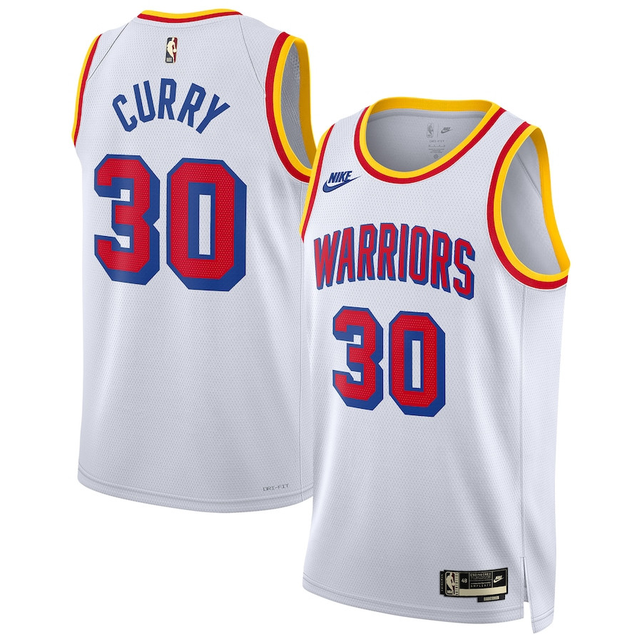 Stephen Curry 30 Golden State Warriors Unisex 2024/25 Swingman Basketball Jersey - White - Classic Edition - JS255 
