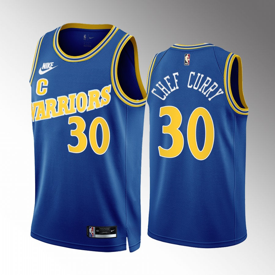 Stephen Curry Chef Curry 30 Golden State Warriors Royal Basketball Jersey Classic - JS995 