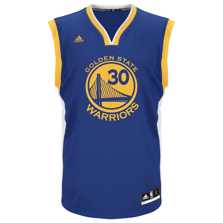 Alternative view of Stephen Curry Golden State Warriors Adidas Replica Road Basketball Jersey - Royal Blue