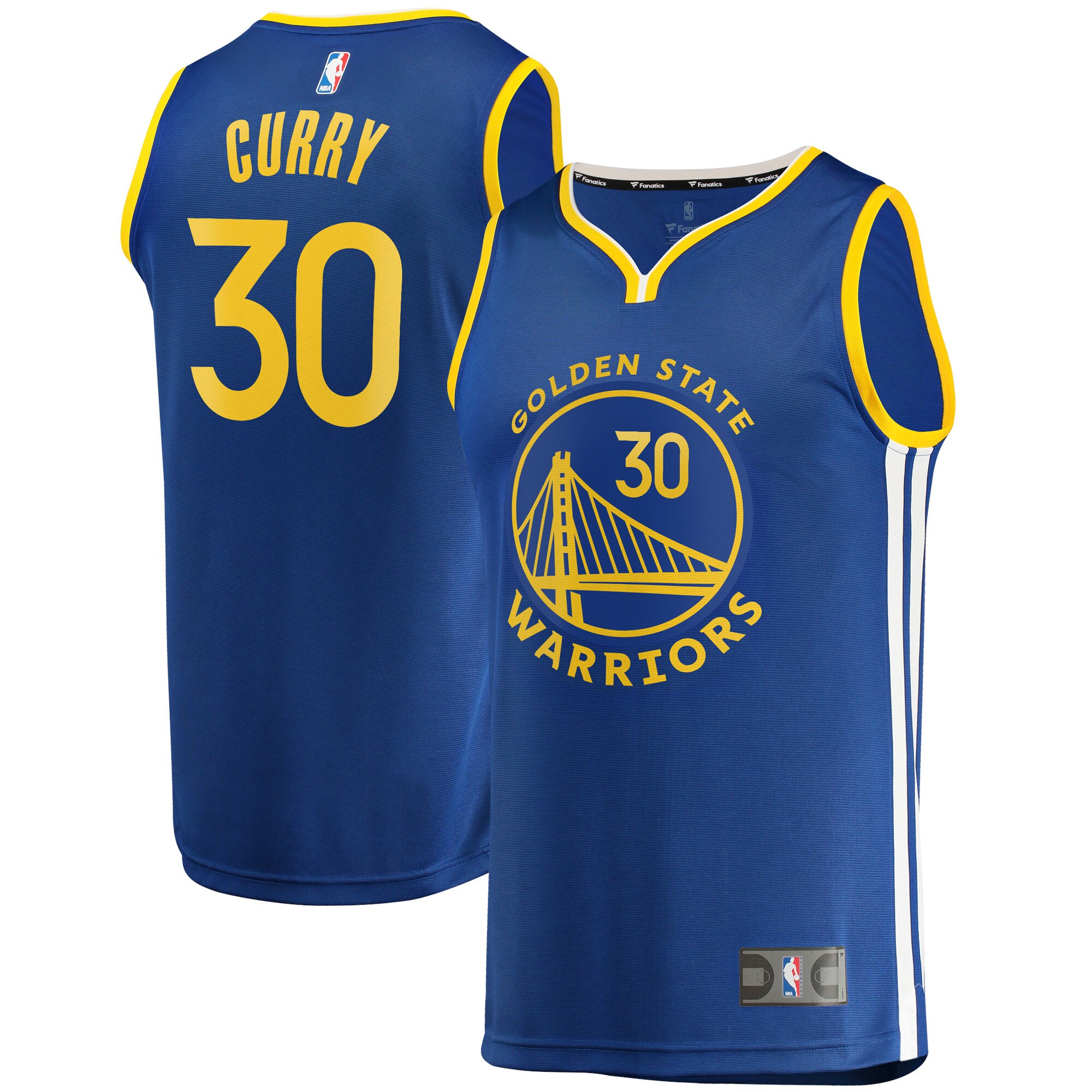 Alternative view of Stephen Curry Golden State Warriors Fanatics Branded Fast Break Replica Basketball Jersey - Icon Edition - Blue