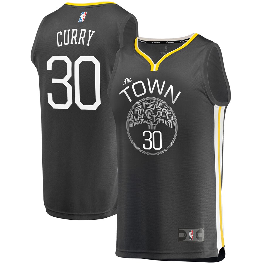 Stephen Curry Golden State Warriors Fanatics Branded Fast Break Replica Basketball Jersey Charcoal - Statement Edition
