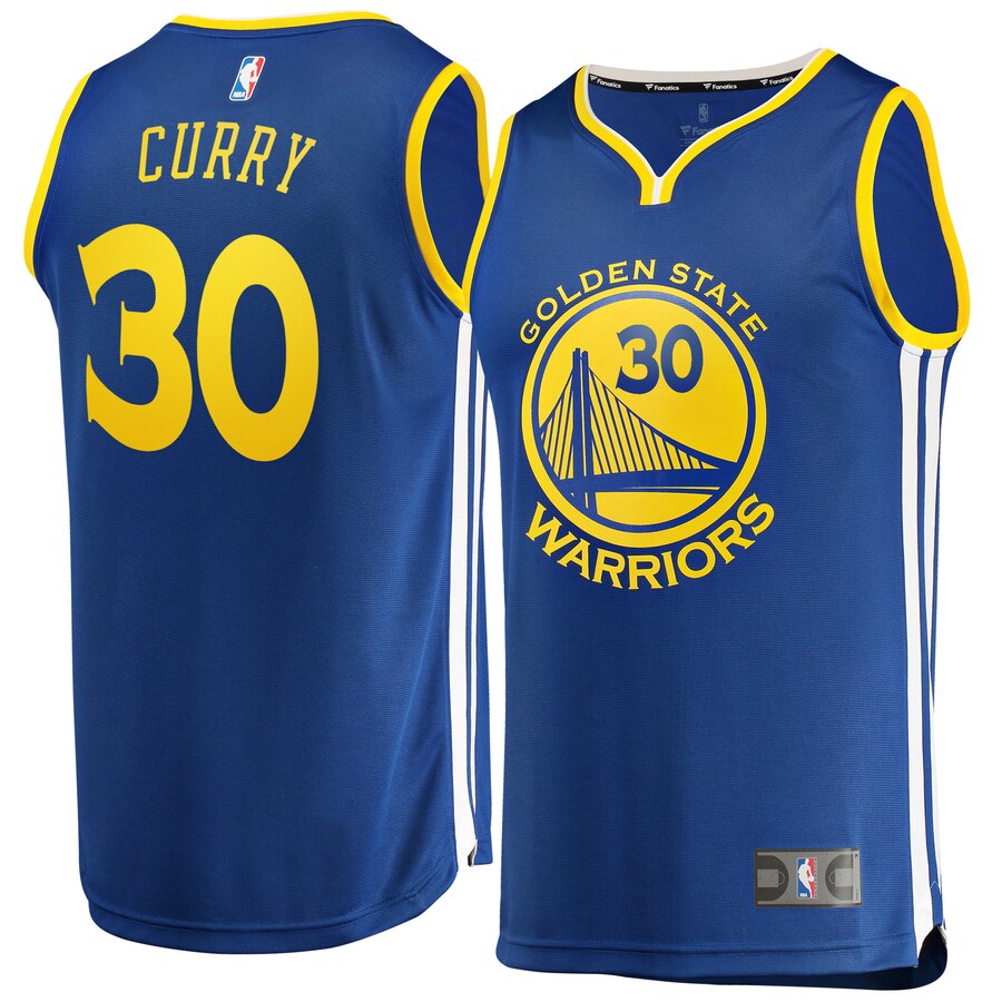 Stephen Curry Golden State Warriors Fanatics Branded Fast Break Replica Basketball Jersey Royal - Icon Edition
