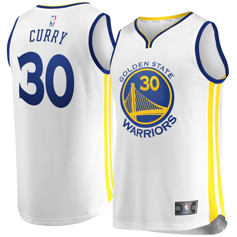 Stephen Curry Golden State Warriors Fanatics Branded Fast Break Replica Basketball Jersey White - Association Edition