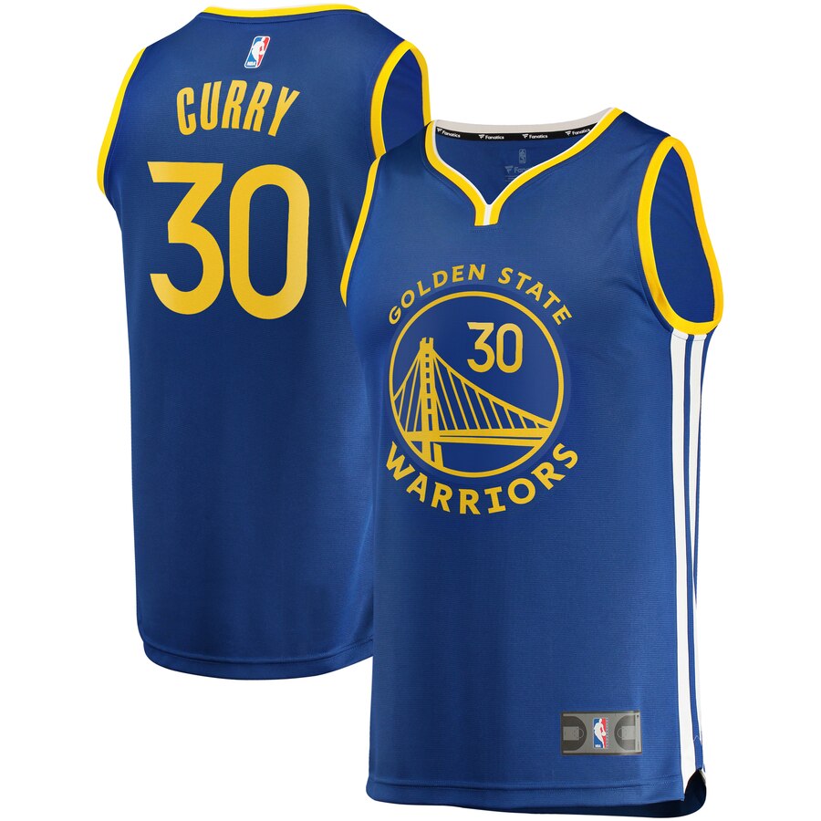 Stephen Curry Golden State Warriors Fanatics Branded Fast Break Replica Player Basketball Jersey - Royal - Icon Edition