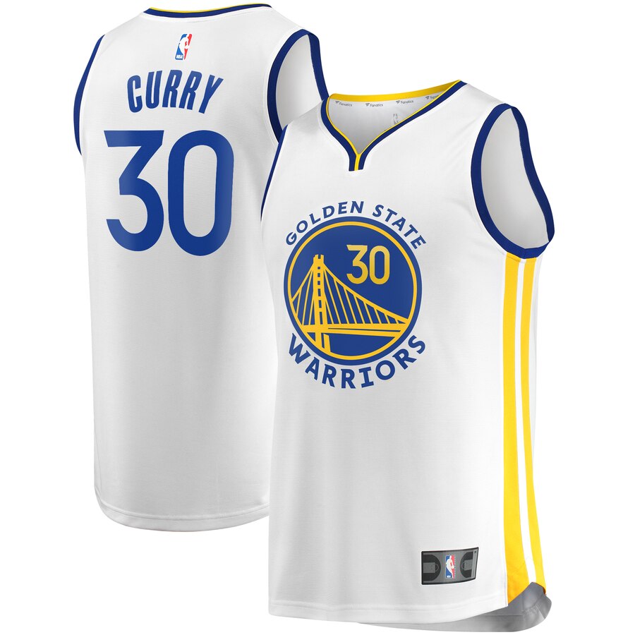 Stephen Curry Golden State Warriors Fanatics Branded Fast Break Replica Player Basketball Jersey - White - Association Edition