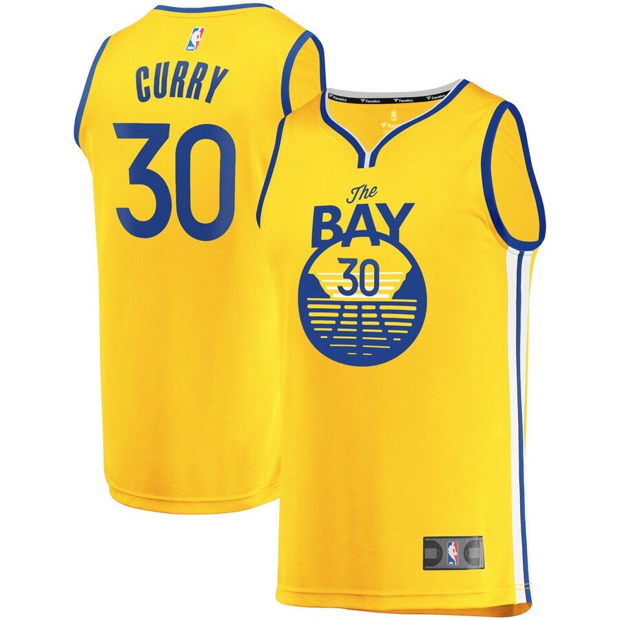 Stephen Curry Golden State Warriors Fanatics Branded Fast Break Team Replica Basketball Jersey Gold – Statement Edition