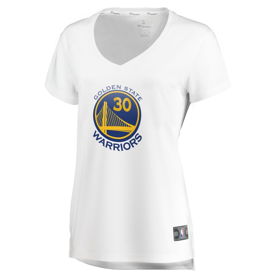 Alternative view of Stephen Curry Golden State Warriors Fanatics Branded Women's Fast Break Player Basketball Jersey - Association Edition - White