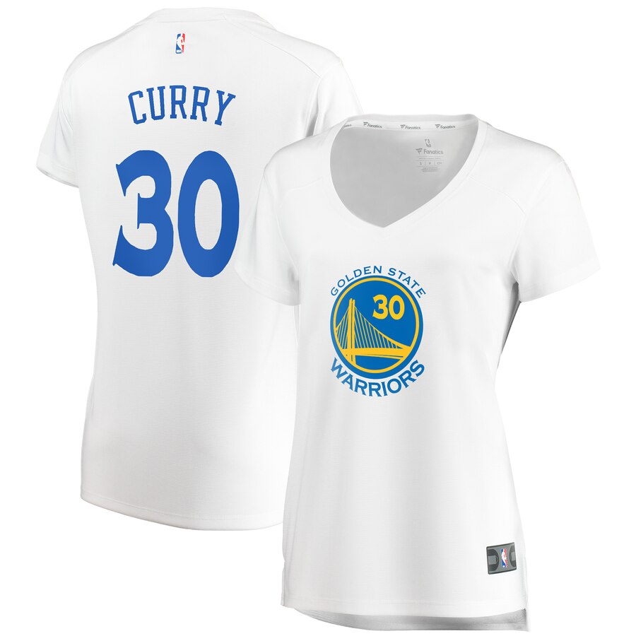Stephen Curry Golden State Warriors Fanatics Branded Women's Fast Break Replica Basketball Jersey - Association Edition - White