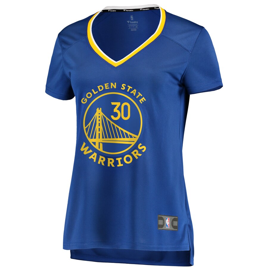 Alternative view of Stephen Curry Golden State Warriors Fanatics Branded Women's Fast Break Replica Player Basketball Jersey - Icon Edition - Royal