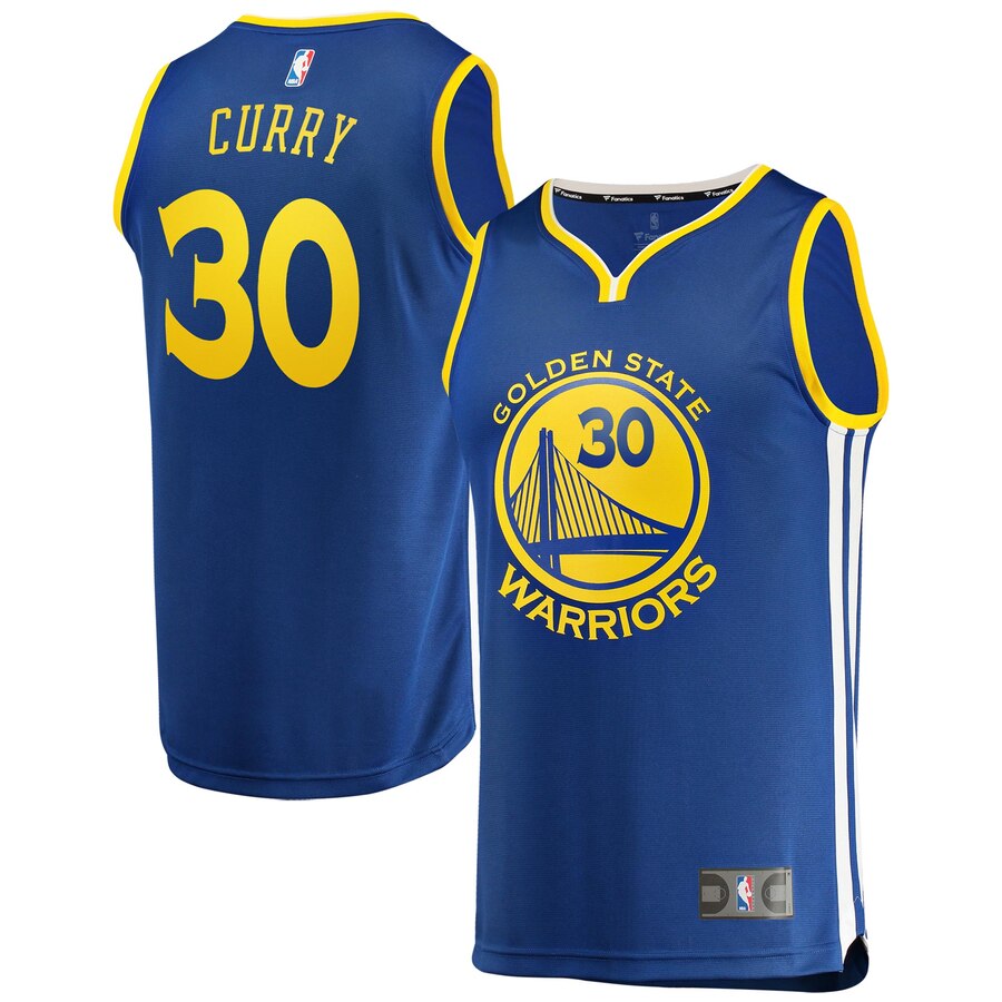 Stephen Curry Golden State Warriors Fanatics Branded Youth Fast Break Replica Basketball Jersey Royal - Icon Edition