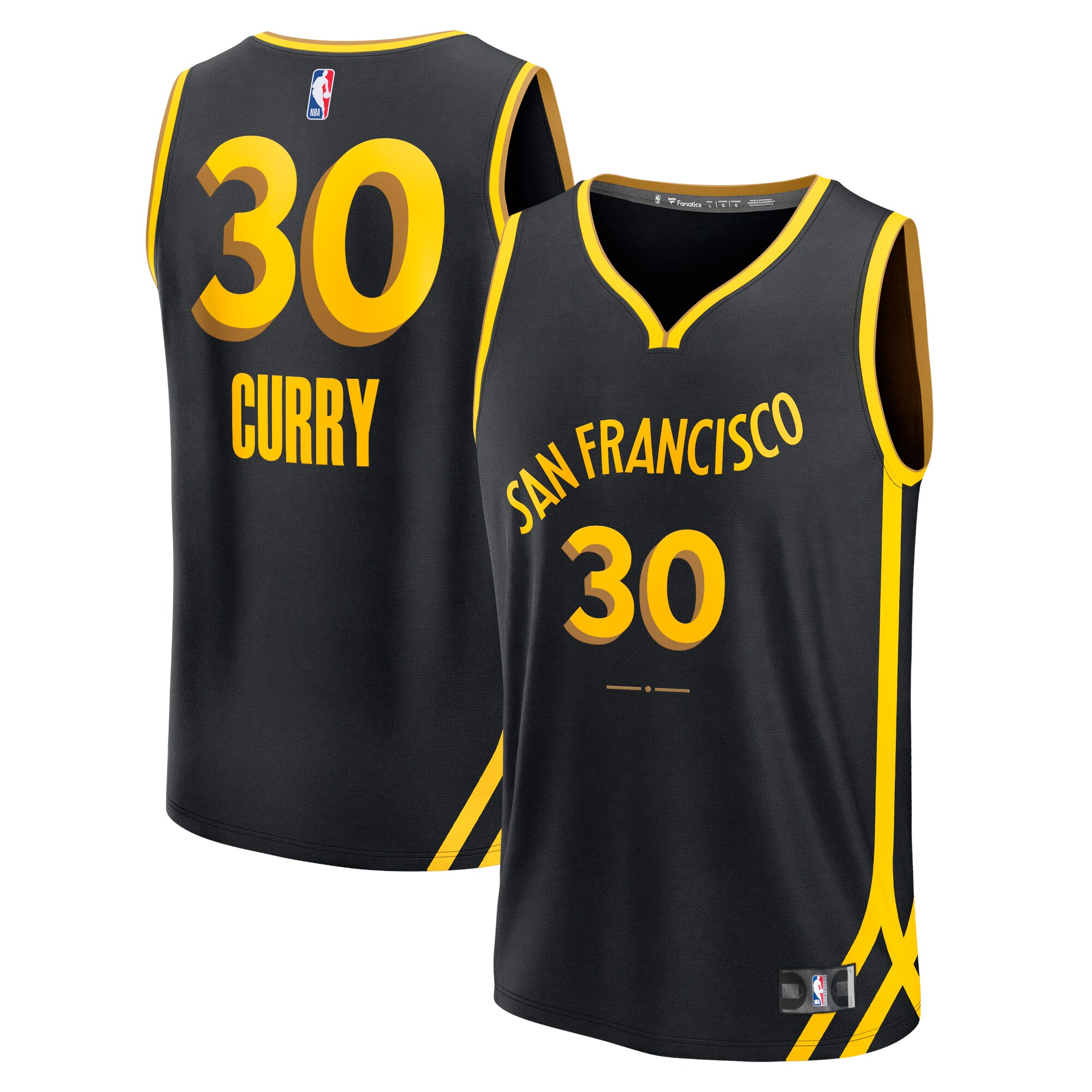 Stephen Curry Golden State Warriors Fanatics Fast Break Basketball Jersey - Black - City Edition