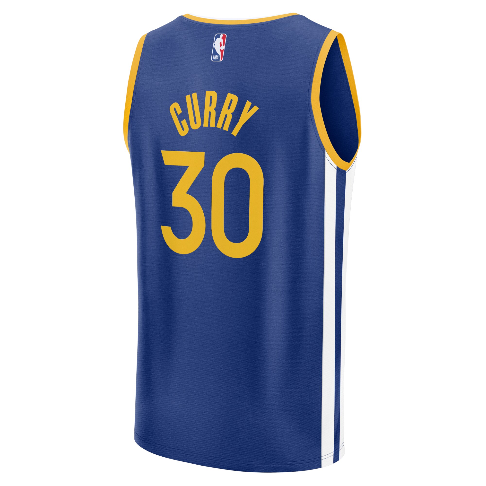 Alternative view of Stephen Curry Golden State Warriors Fanatics Fast Break Replica Basketball Jersey – Icon Edition – Royal