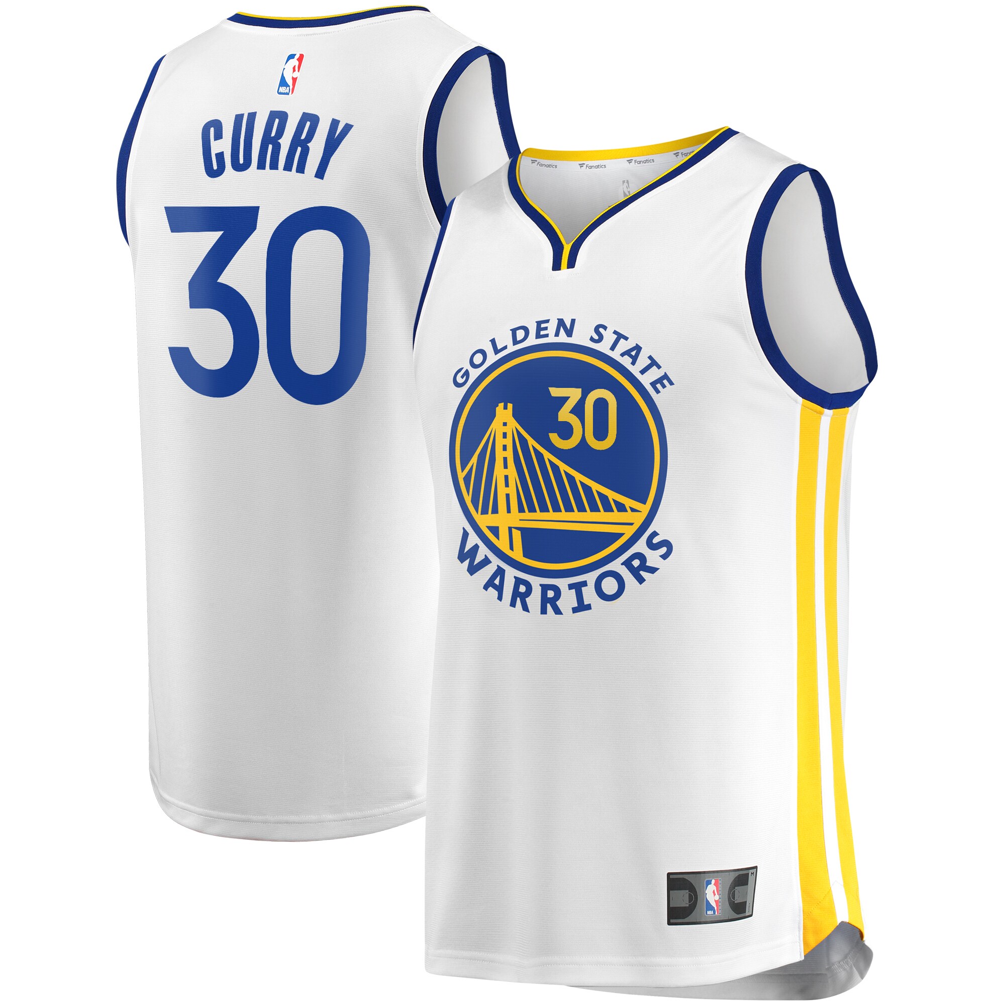 Stephen Curry Golden State Warriors Fanatics Fast Break Replica Player Basketball Jersey - White - Association Edition