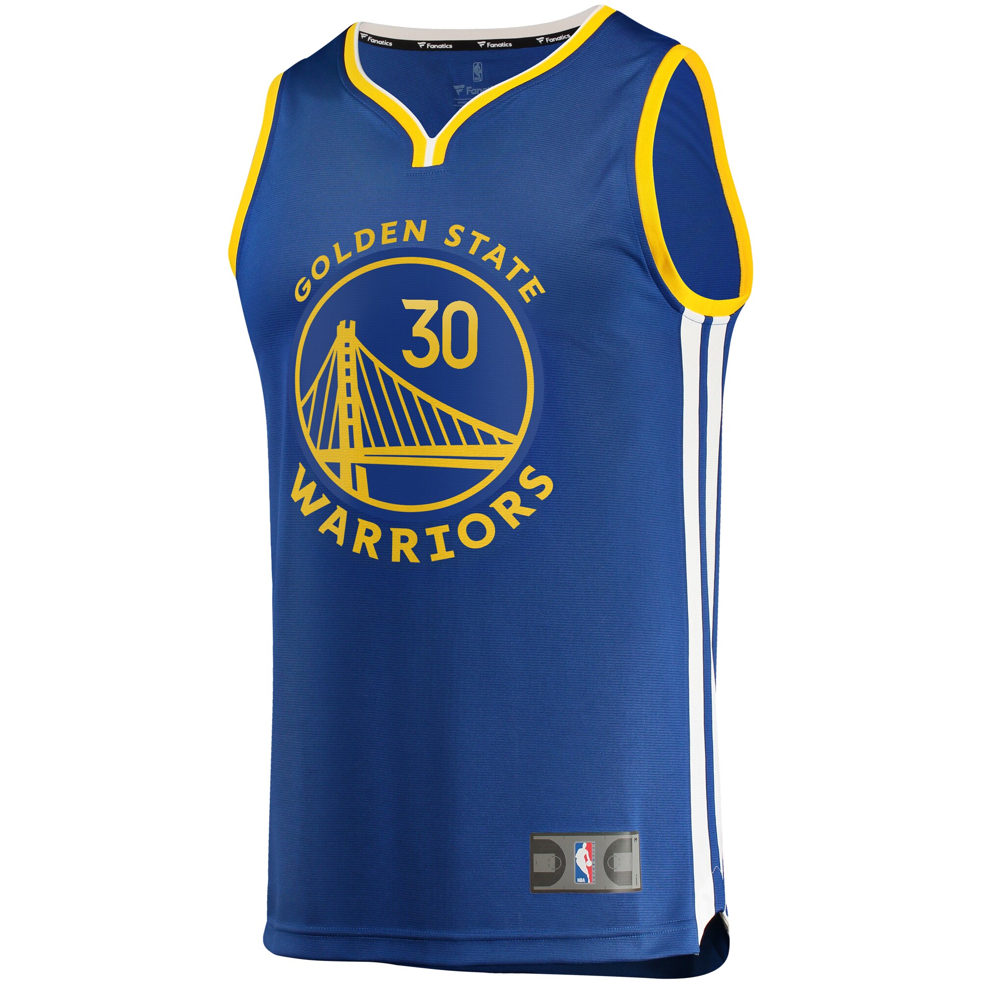 Alternative view of Stephen Curry Golden State Warriors Fanatics Fast Break Replica Player Team Basketball Jersey - Icon Edition - Royal