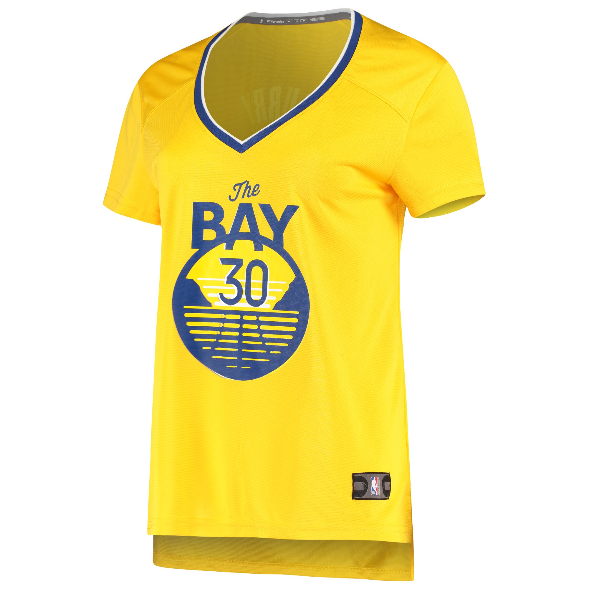 Alternative view of Stephen Curry Golden State Warriors Fanatics Women's Fast Break Replica Player Basketball Jersey - Gold