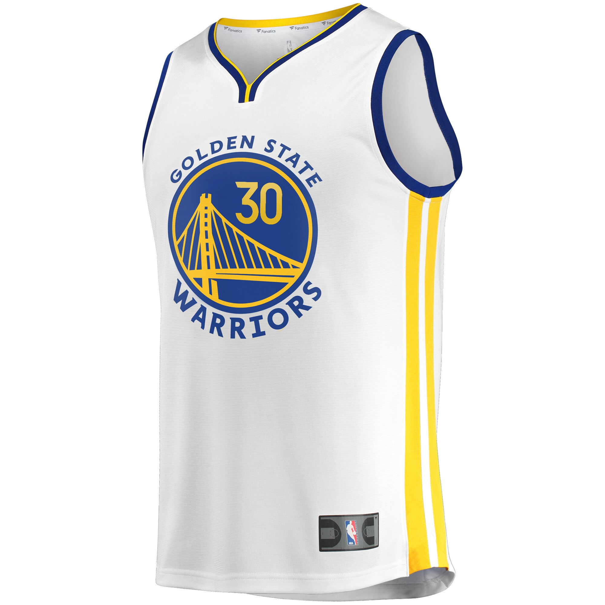 Alternative view of Stephen Curry Golden State Warriors Fanatics Youth 2022/23 Fast Break Replica Player Basketball Jersey - Association Edition - White
