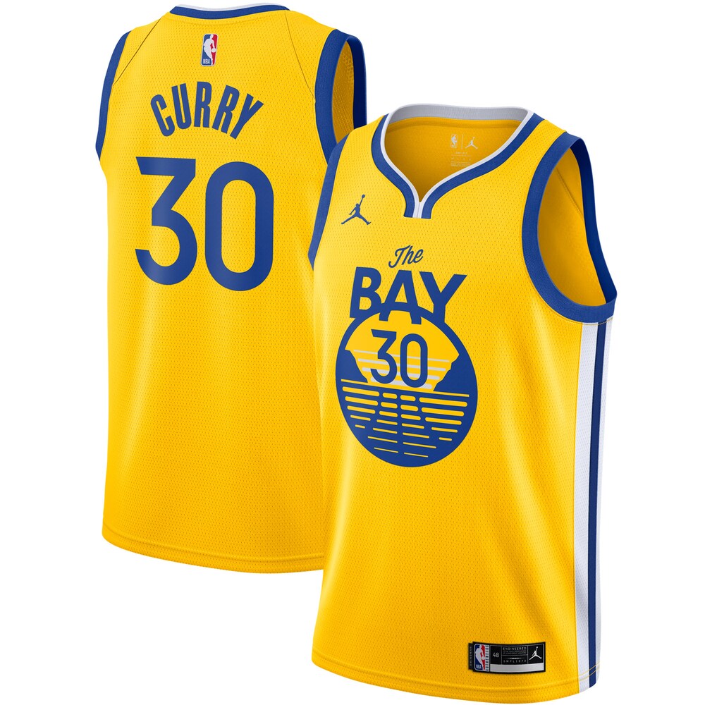 Stephen Curry Golden State Warriors Jordan Brand 2020/21 Swingman Basketball Jersey - Statement Edition - Gold