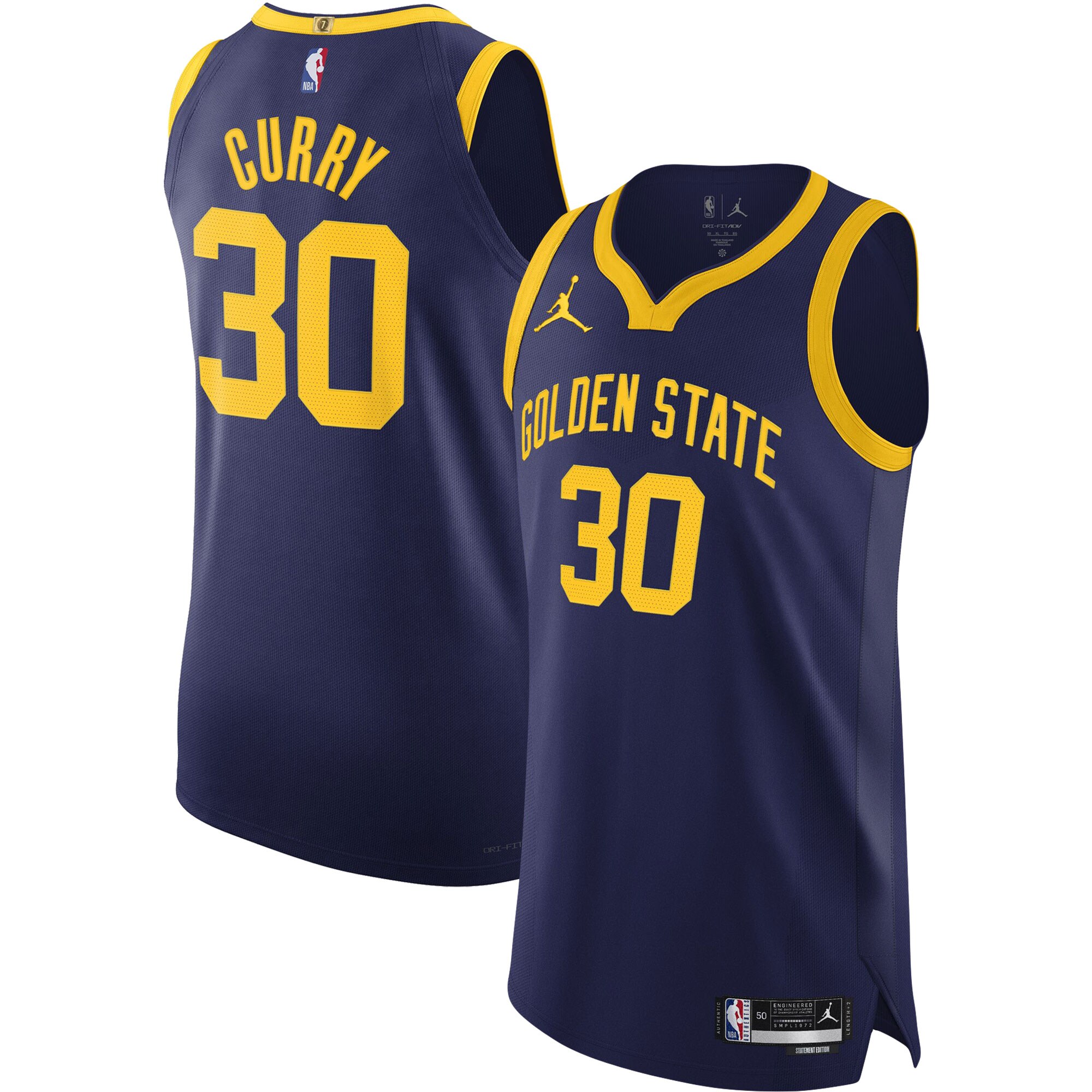 Stephen Curry Golden State Warriors Jordan Brand Authentic Player Basketball Jersey - Statement Edition - Royal