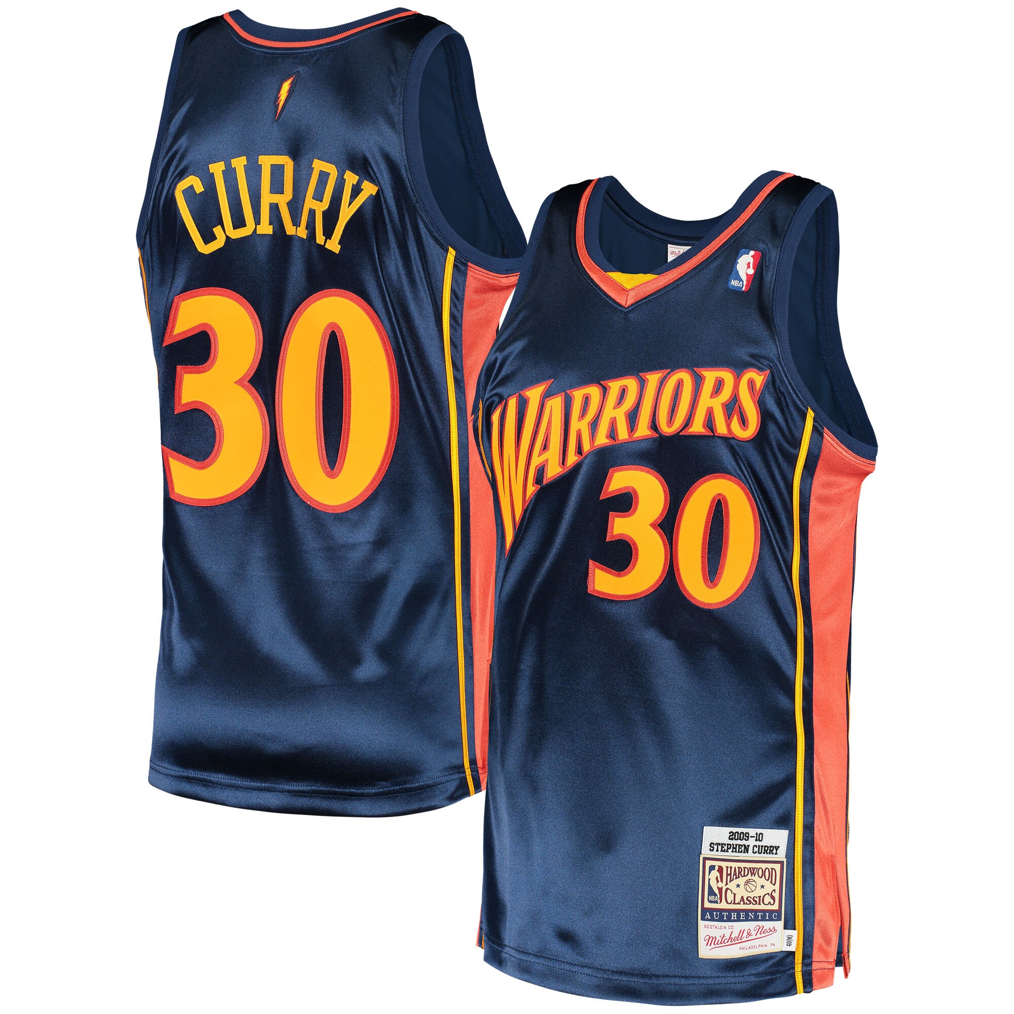 Stephen Curry Golden State Warriors Mitchell & Ness 2009/10 Hardwood Classics Authentic Basketball Jersey - Navy