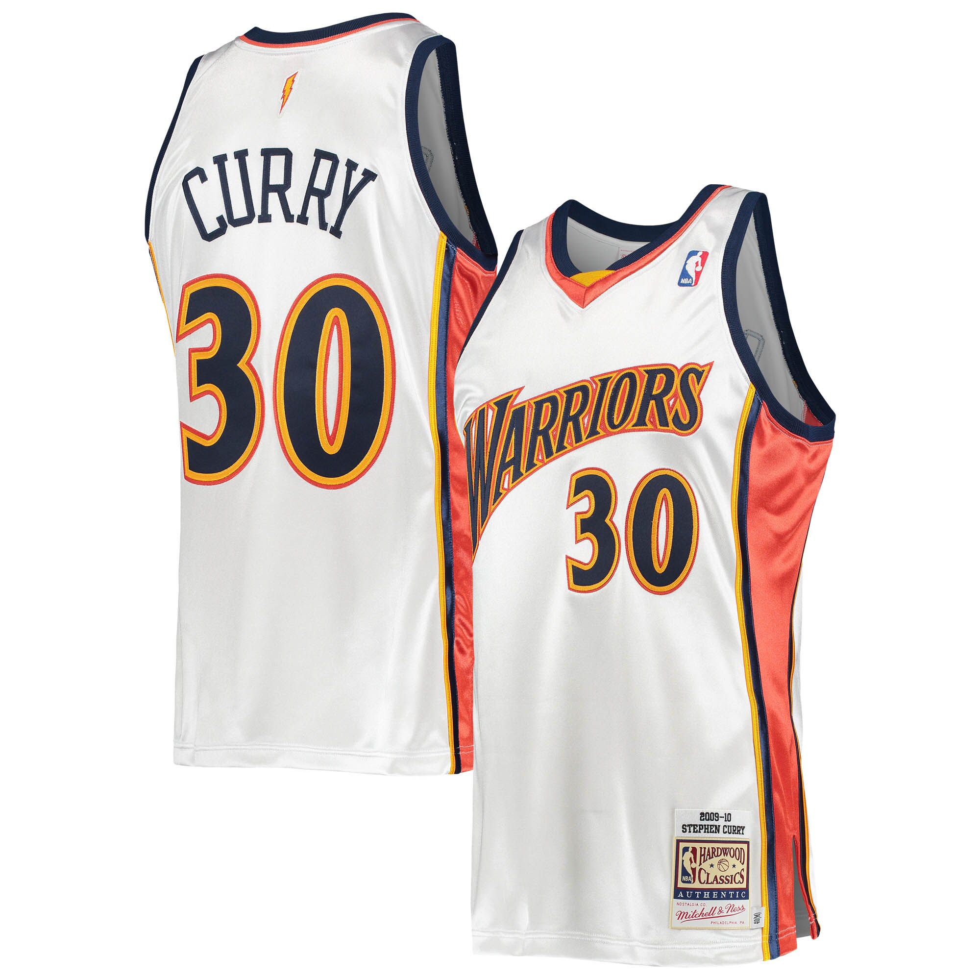 Stephen Curry Golden State Warriors Mitchell & Ness 2009/10 Hardwood Classics Authentic Basketball Jersey - White