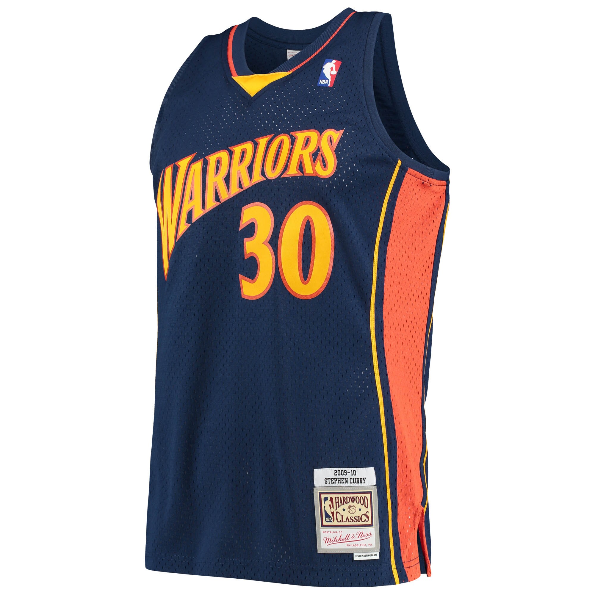 Alternative view of Stephen Curry Golden State Warriors Mitchell & Ness Hardwood Classics Swingman Basketball Jersey - Navy