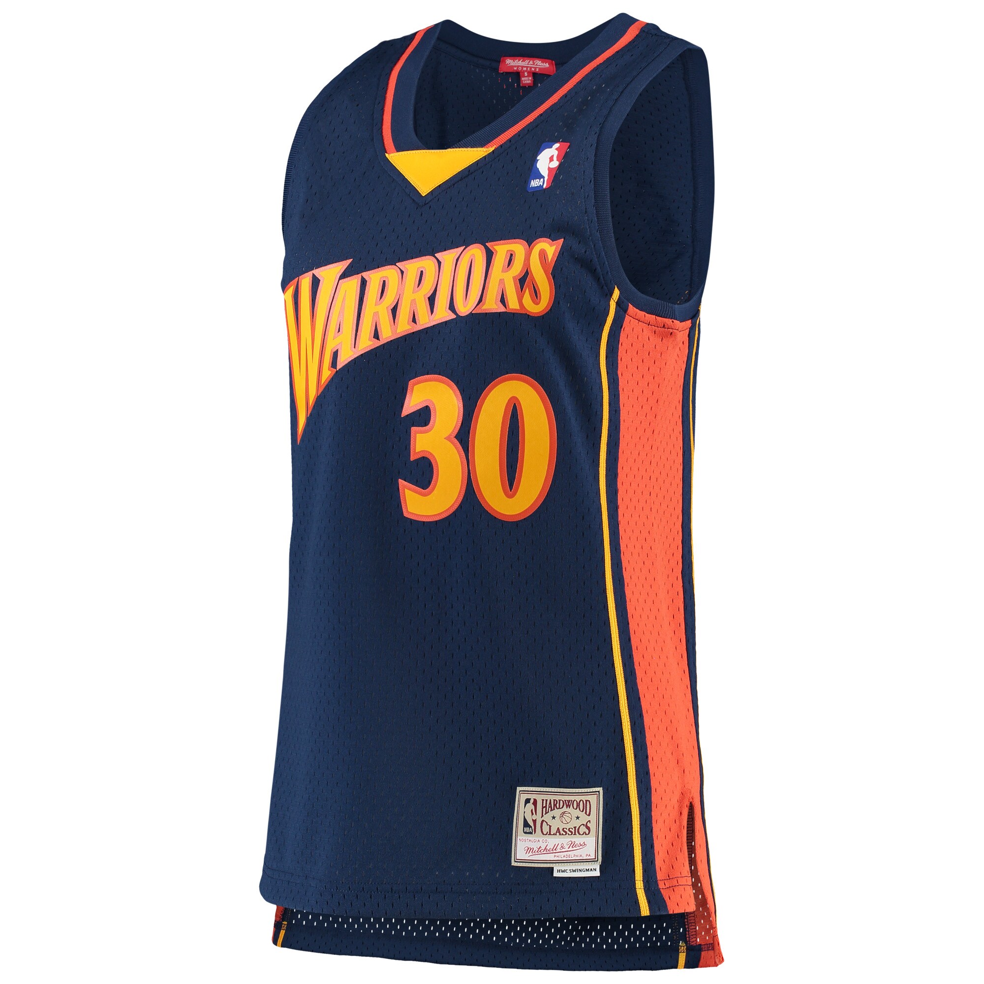 Alternative view of Stephen Curry Golden State Warriors Mitchell & Ness Women's 2009-10 Hardwood Classics Swingman Basketball Jersey - Navy