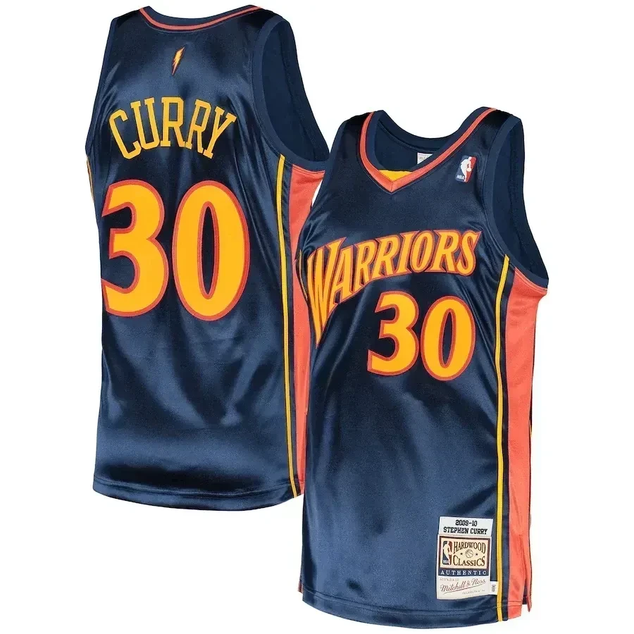 Stephen Curry Golden State Warriors Mitchell & Ness 2009 Hardwood Classics Basketball Jersey - Navy - JS311 