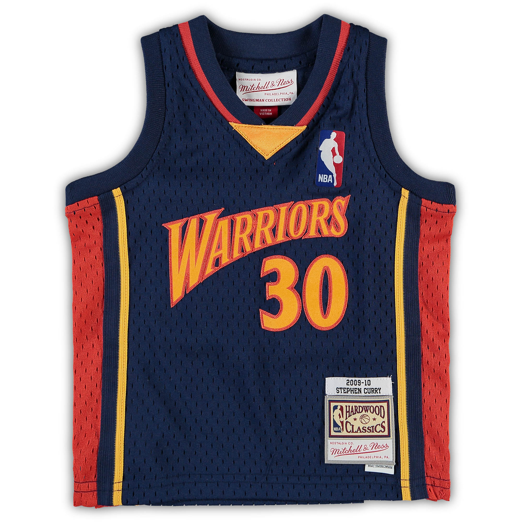 Alternative view of Stephen Curry Golden State Warriors Mitchell & Ness Infant Historic Logo Basketball Jersey - Navy