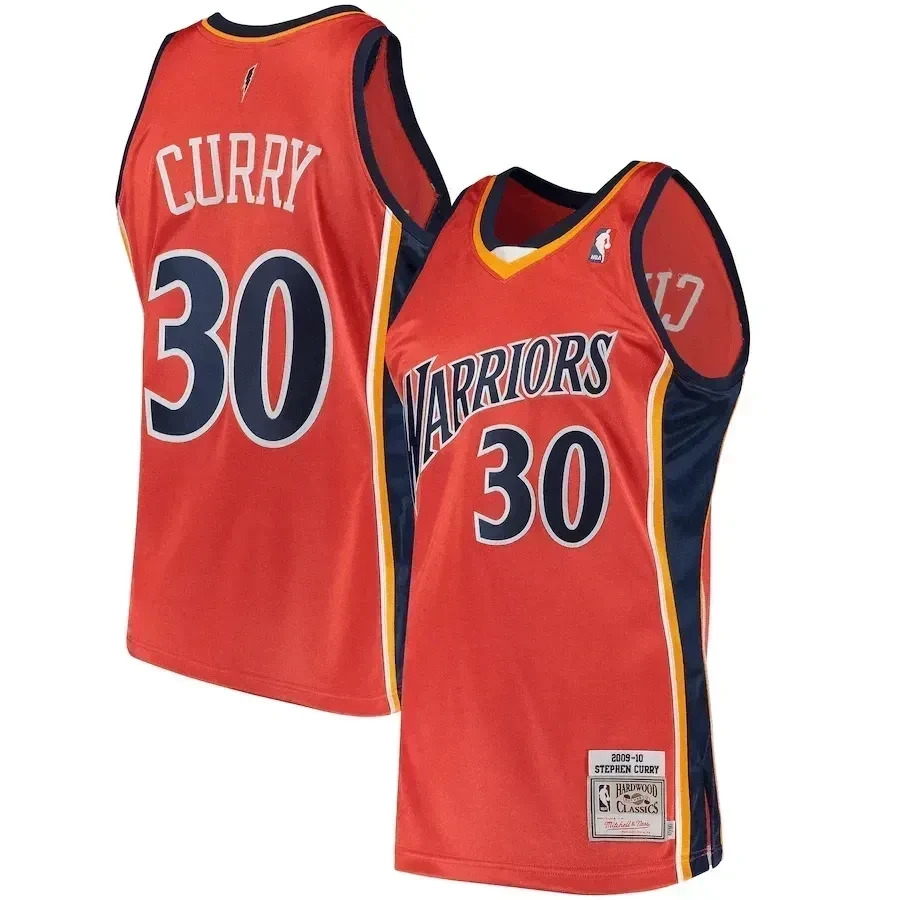 Stephen Curry Golden State Warriors Mitchell & Ness Road 2009/10 Hardwood Classics Basketball Jersey - Orange - JS515 
