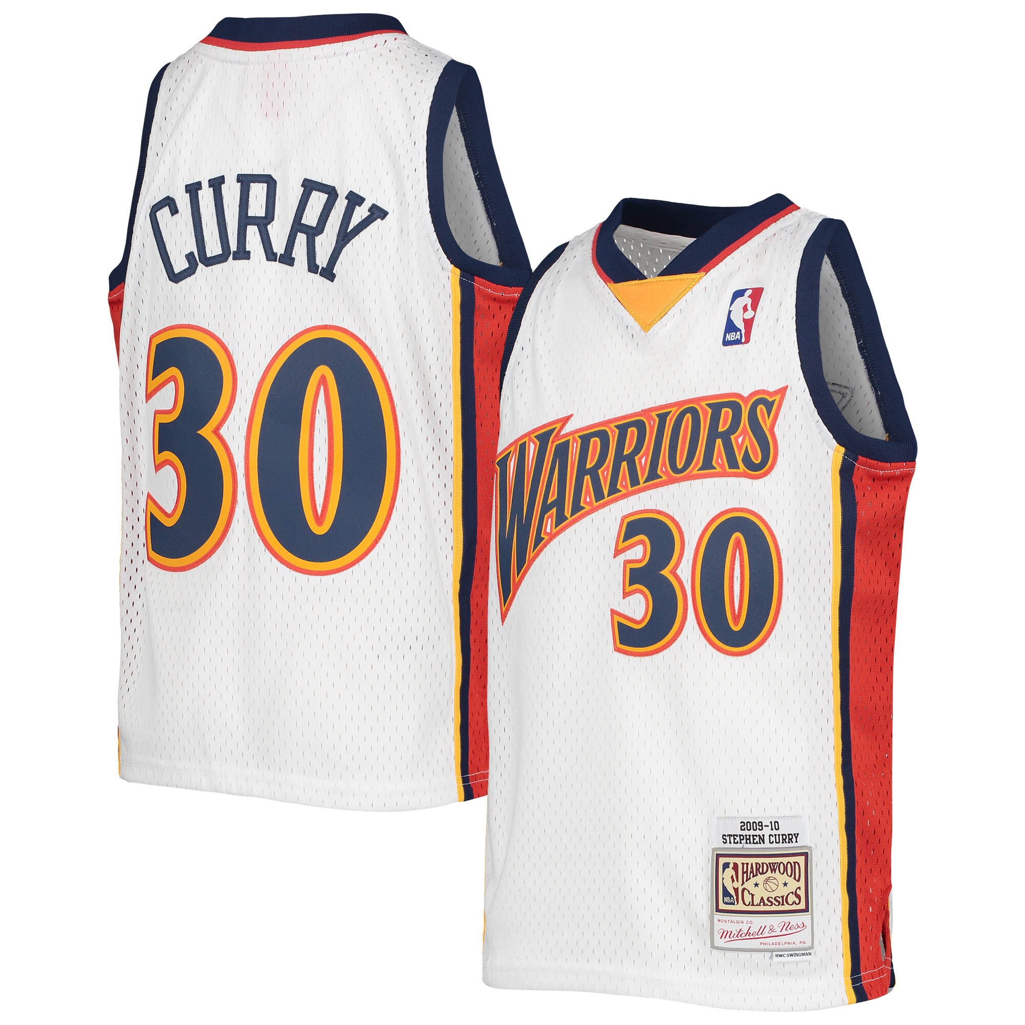 Stephen Curry Golden State Warriors Mitchell & Ness Youth 2009-10 Hardwood Classics Swingman Basketball Jersey - White