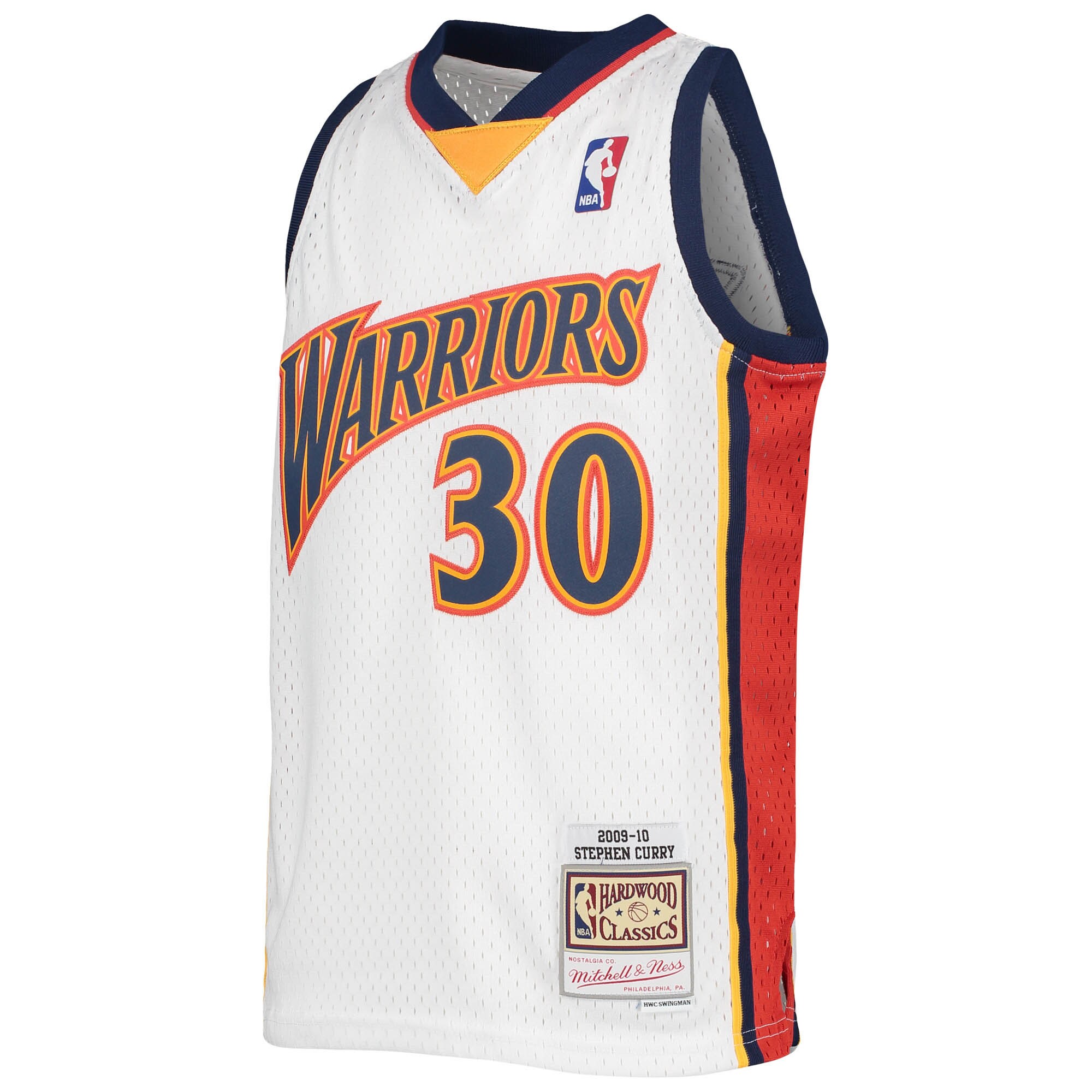 Alternative view of Stephen Curry Golden State Warriors Mitchell & Ness Youth 2009-10 Hardwood Classics Swingman Basketball Jersey - White