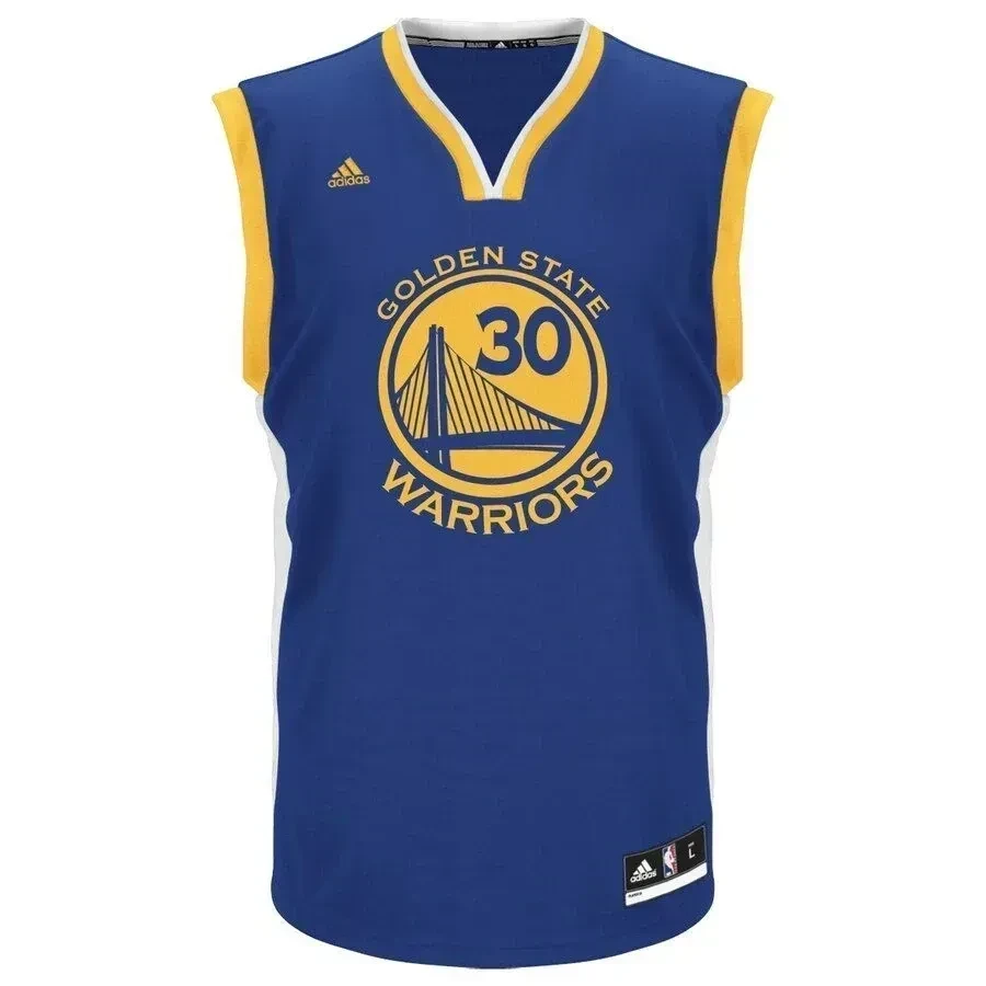 Alternative view of Stephen Curry Golden State Warriors Road Basketball Jersey - Royal Blue - JS987 