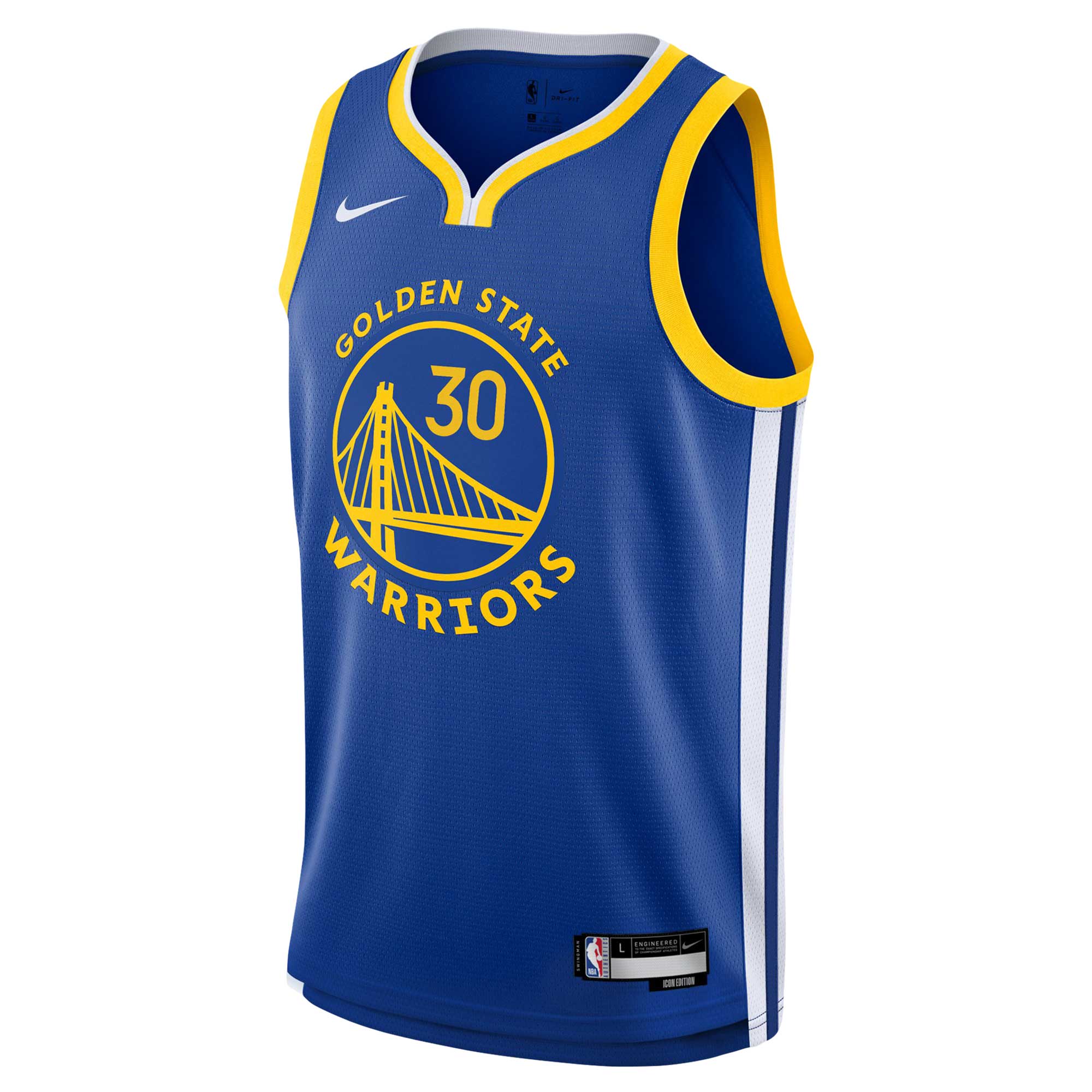 Alternative view of Stephen Curry Golden State Warriors Youth Swingman Basketball Jersey - Icon Edition - Royal