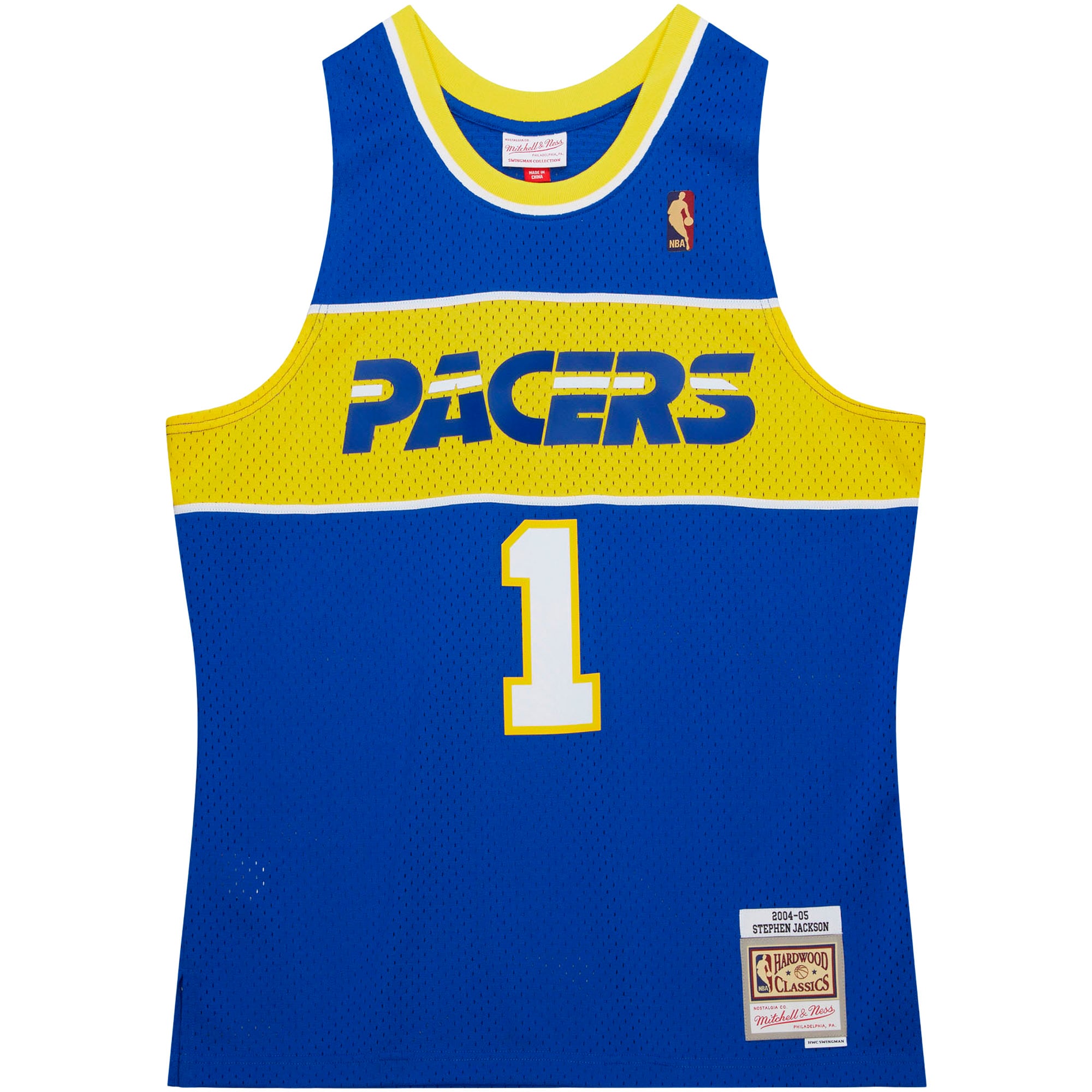 Alternative view of Stephen Jackson Indiana Pacers Mitchell & Ness 2004/05 Hardwood Classics Swingman Basketball Jersey - Royal