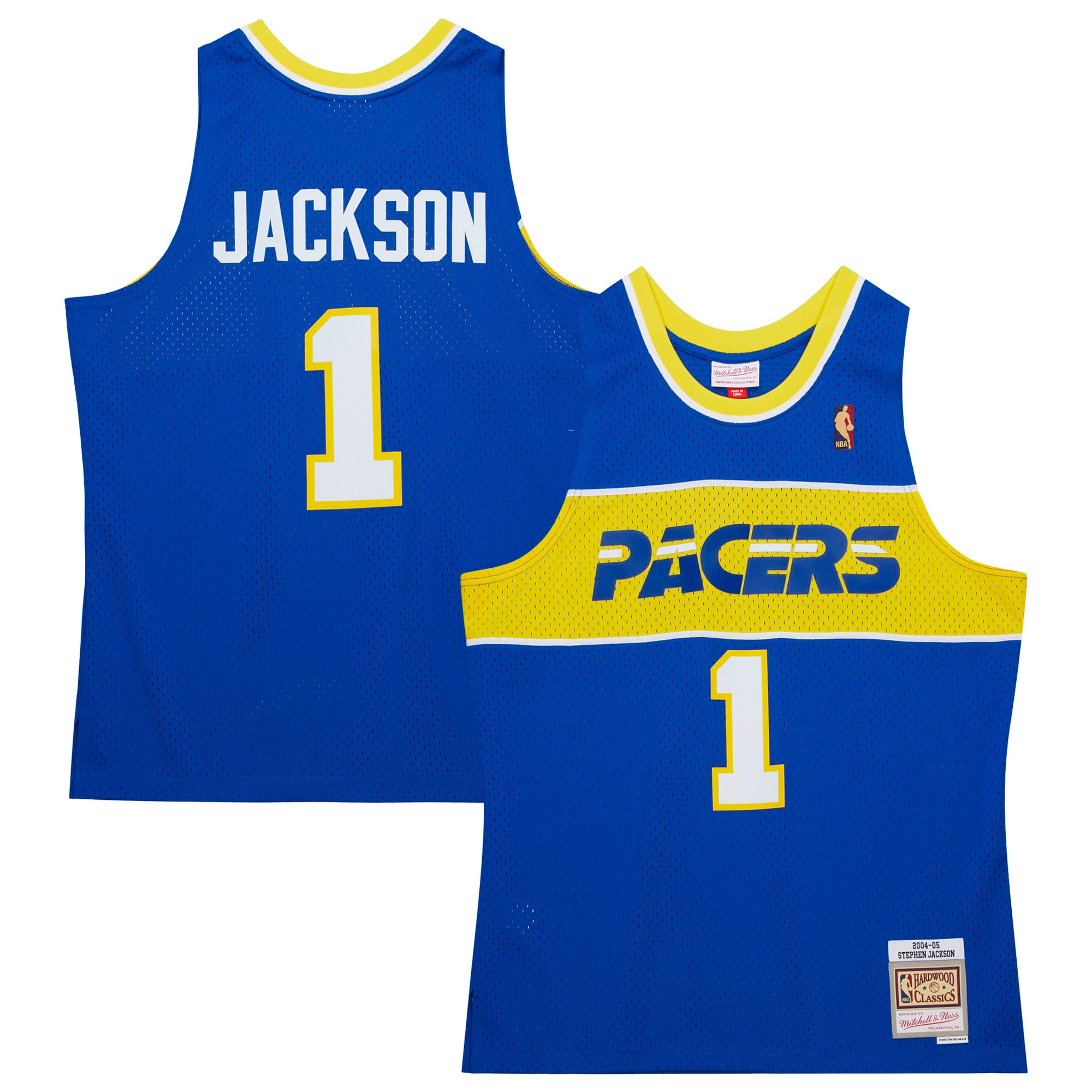 Stephen Jackson Indiana Pacers Mitchell & Ness 2004/05 Hardwood Classics Swingman Basketball Jersey - Royal