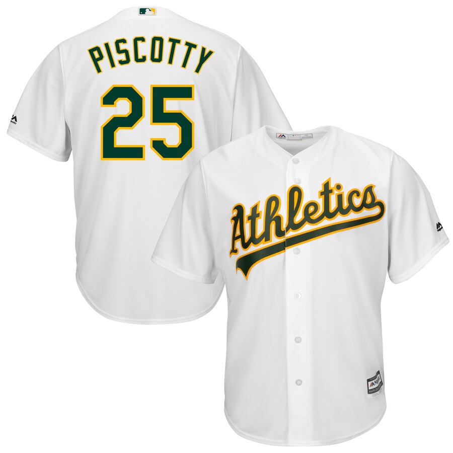 Stephen Piscotty Oakland Athletics Majestic Cool Base Player Replica Baseball Jersey - White