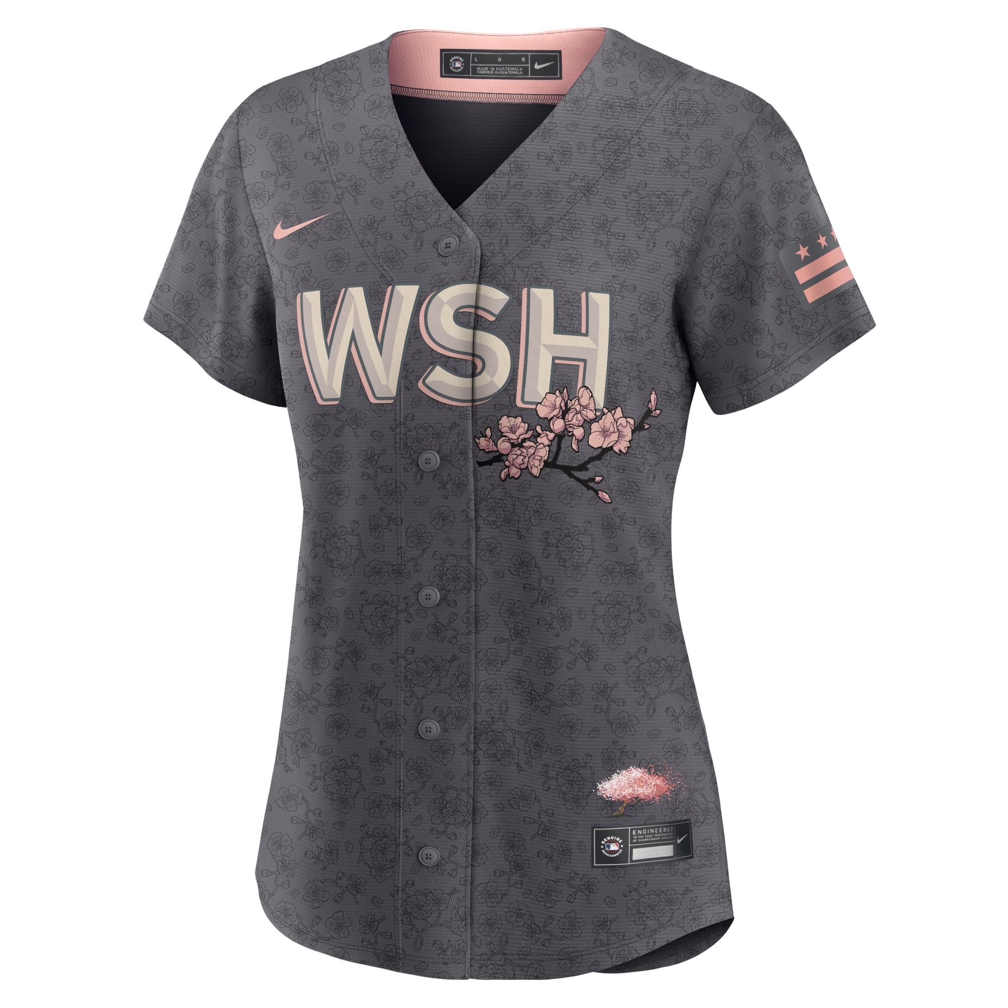 Alternative view of Stephen Strasburg Washington Nationals Women's City Connect Replica Player Baseball Jersey - Gray
