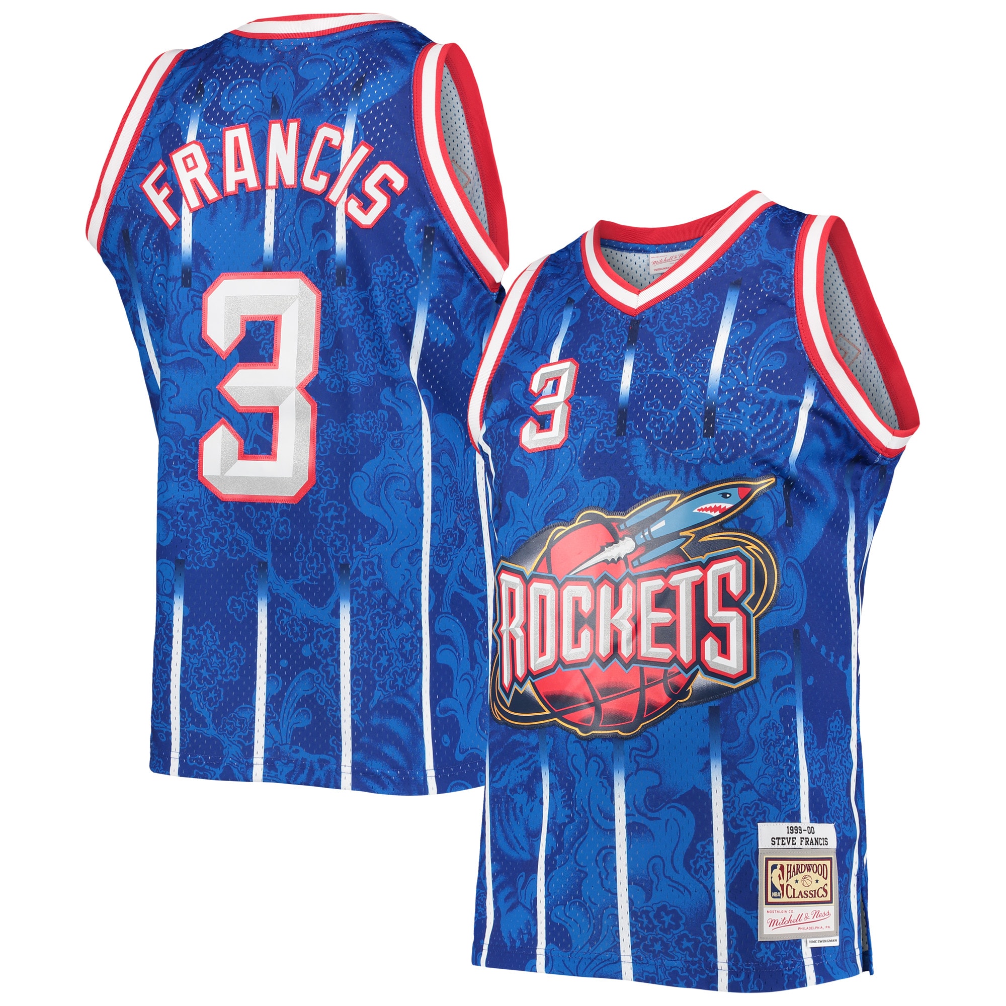 Steve Francis Houston Rockets Mitchell & Ness Hardwood Classics 1999/00 Lunar New Year Swingman Basketball Jersey - Blue