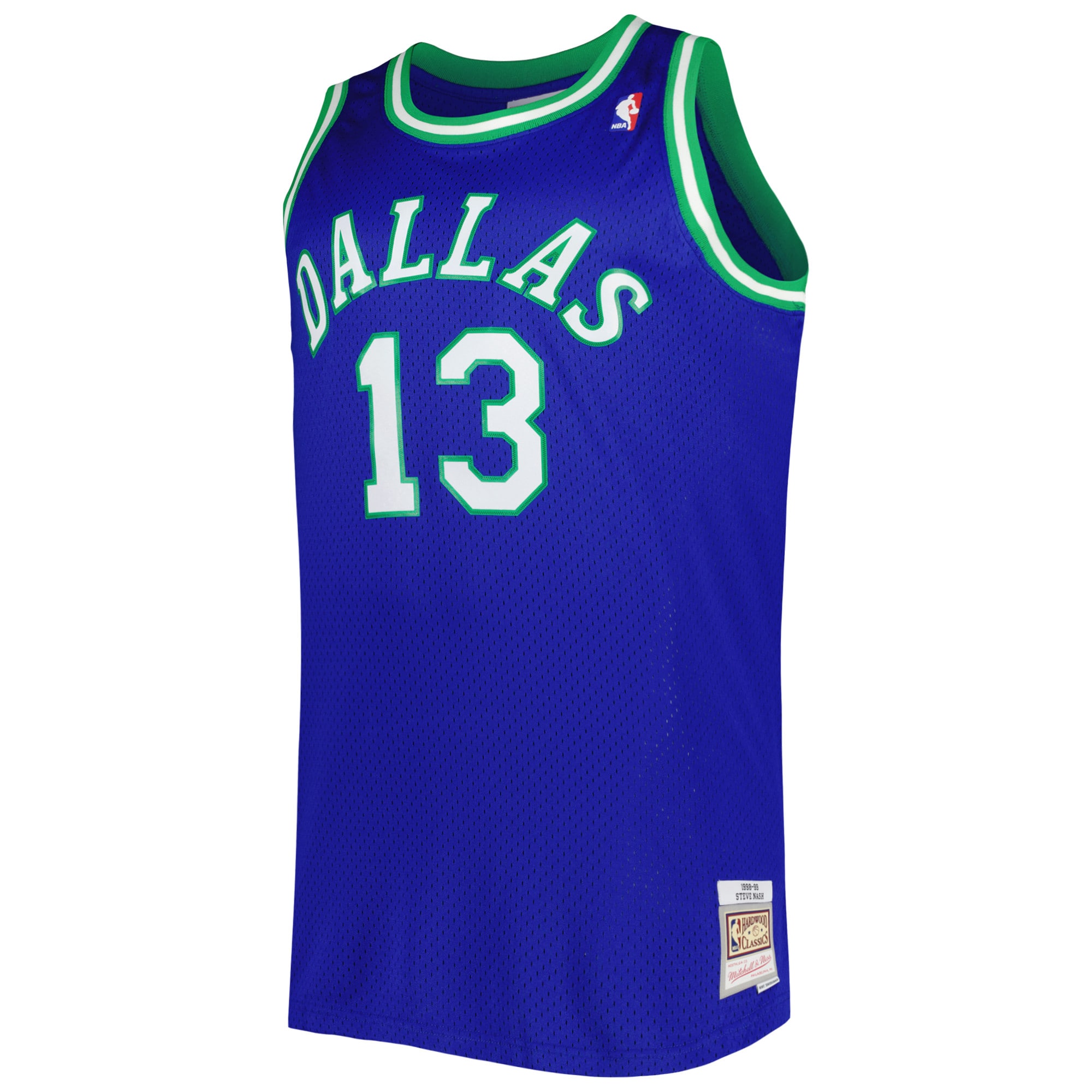 Alternative view of Steve Nash Dallas Mavericks Mitchell & Ness Big & Tall Hardwood Classics 1998/99 Swingman Basketball Jersey - Blue