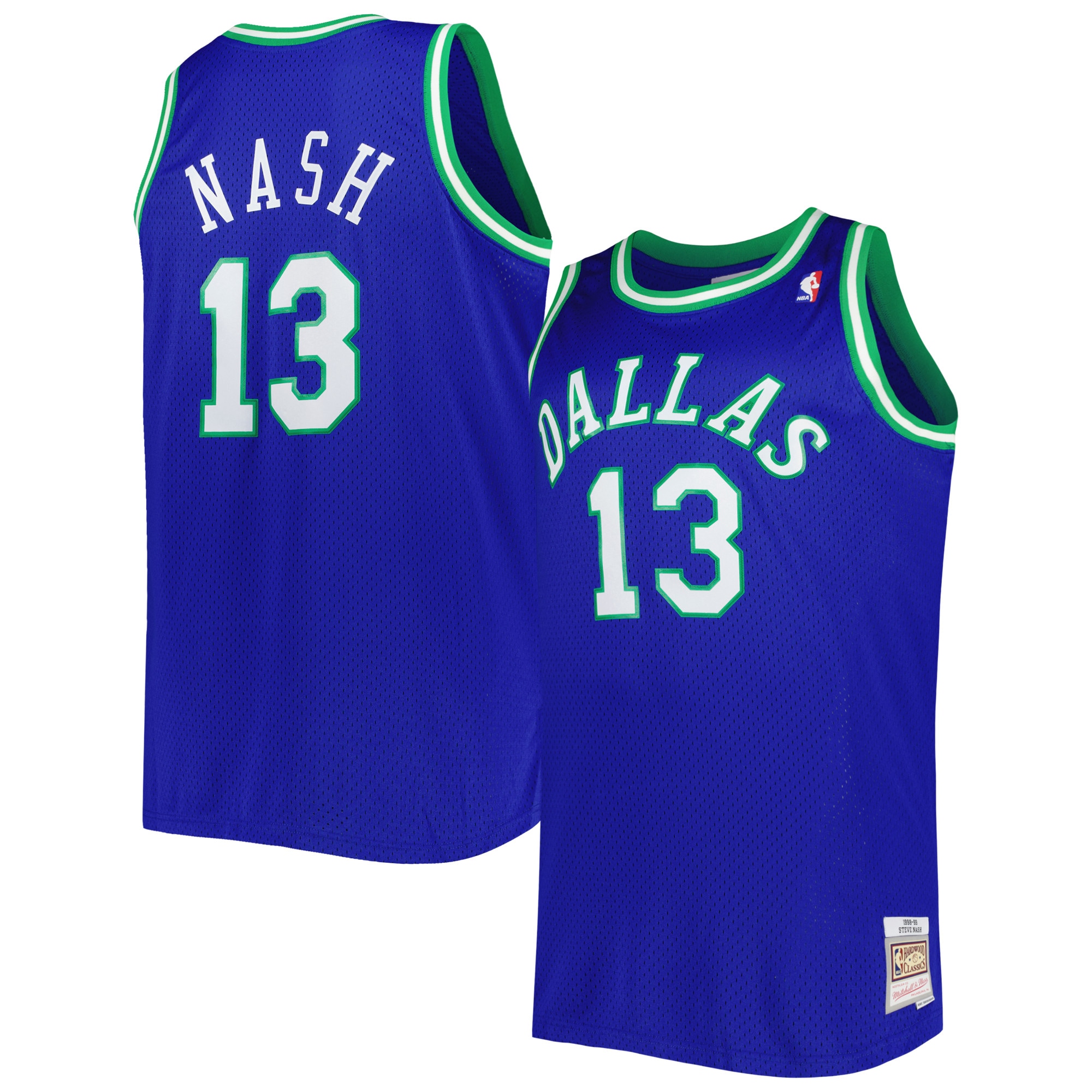 Steve Nash Dallas Mavericks Mitchell & Ness Big & Tall Hardwood Classics 1998/99 Swingman Basketball Jersey - Blue
