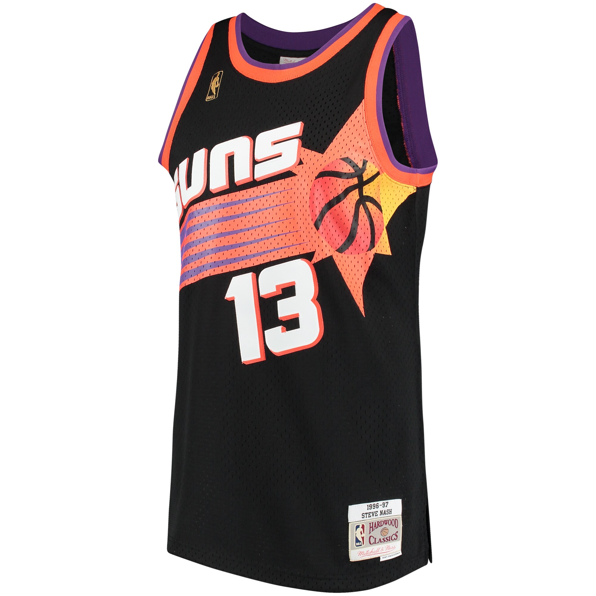 Alternative view of Steve Nash Phoenix Suns Mitchell & Ness 1996/97 Hardwood Classics Swingman Basketball Jersey - Black