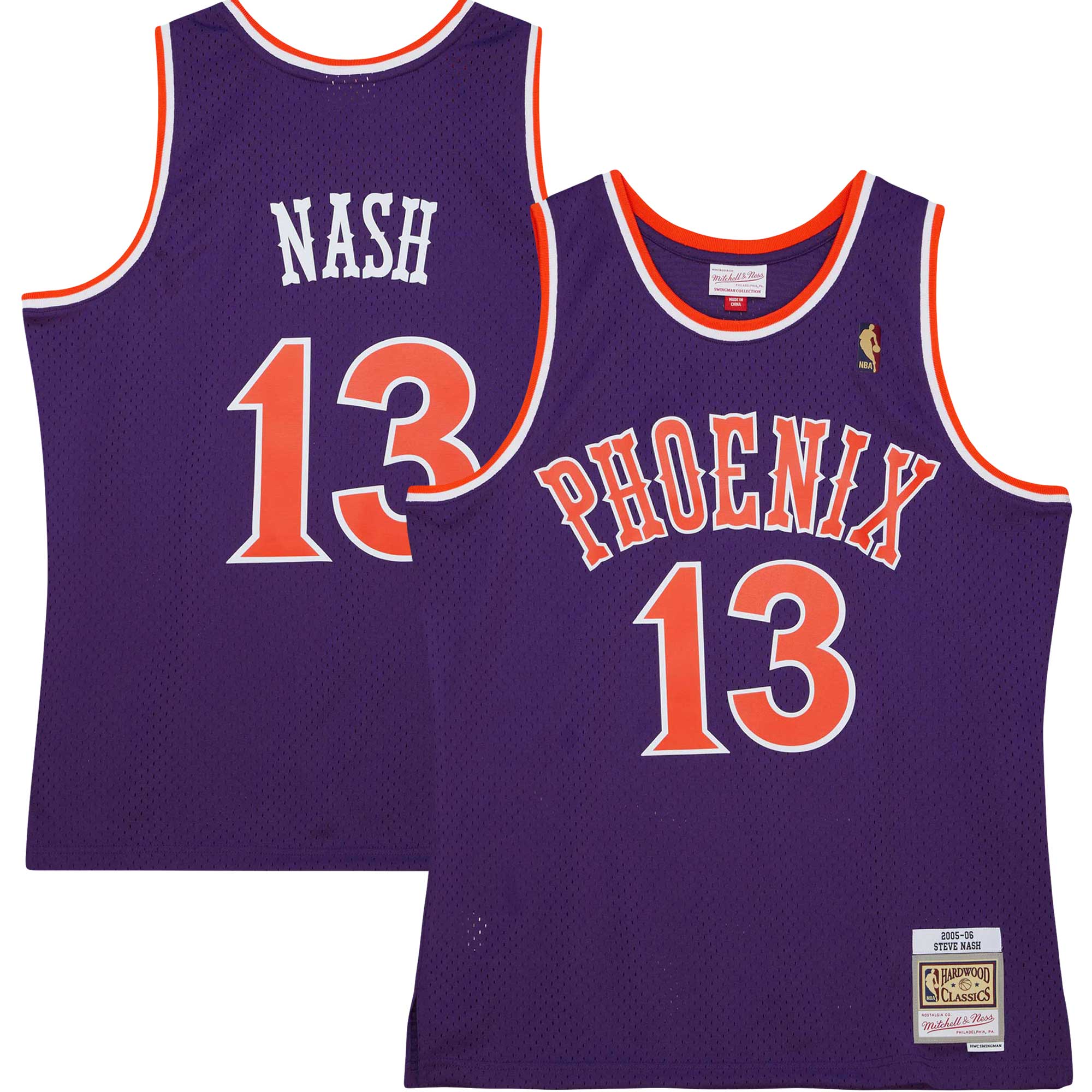 Steve Nash Phoenix Suns Mitchell & Ness 2001/02 Hardwood Classics Swingman Basketball Jersey - Purple