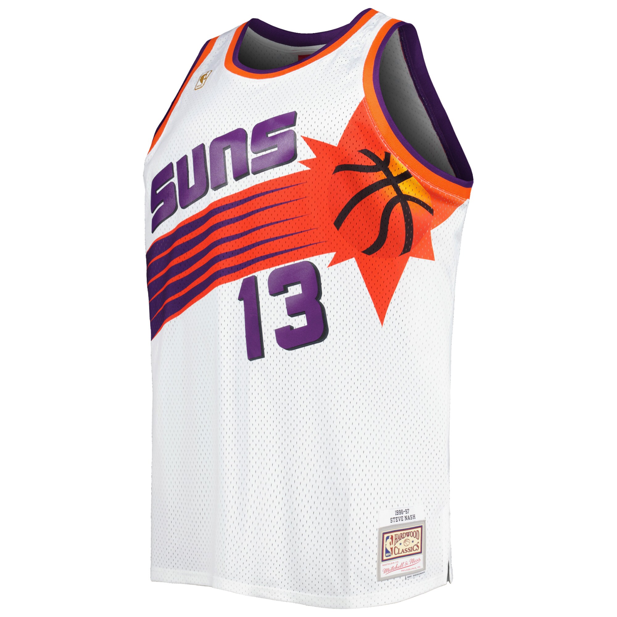 Alternative view of Steve Nash Phoenix Suns Mitchell & Ness Big & Tall Hardwood Classics 1996/97 Swingman Basketball Jersey - White